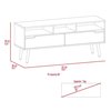 Tuhome Oslo Tv Stand for TV's up 51 in. Two Drawers, Four Legs, Three Open Shelves, Dark Walnut RLC6708